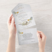 Rustige vogels en nestWaterverf Baby Sprinkle All In One Uitnodiging (Afscheurbaar)
