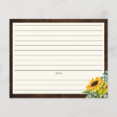 Rustige Vrijgezellenfeest zonnebloem Kaart (Achterkant)