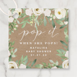 Rustige vulling en witte Pop die het bij het venti Bedankjes Labels