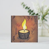 Rustige, warme kaarsblanco kaart (Staand voorkant)