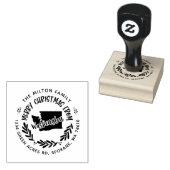 rustige washington kerstmis - retouradres 	rubberstempel (Gestempeld)