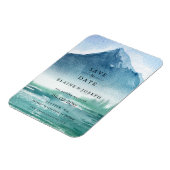 Rustige Waterverf bergen meer sparen de datum Magneet (Linkerzijde)