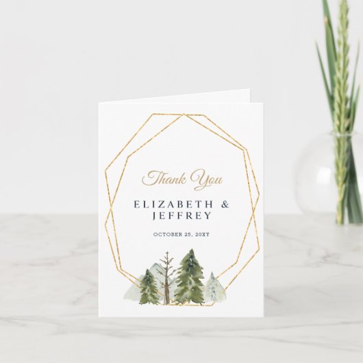 Rustige Waterverf bergen Pine Hartelijk dank (Voorkant)