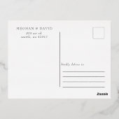 Rustige Waterverf bergen pine sparen de datum Folie Feestdagen Briefkaart (Achterkant)