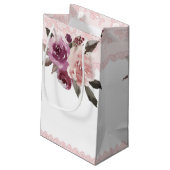 Rustige waterverf  bloedige bruiloft klein cadeauzakje (Achterkant Gekanteld)