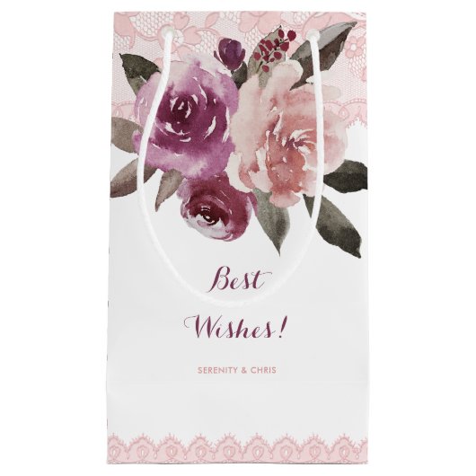 Rustige waterverf  bloedige bruiloft klein cadeauzakje (Voorkant)