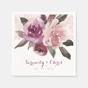 Rustige waterverf  bloedige bruiloft servet