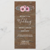 Rustige waterverf bloemen op een bruiloft met schu programma (Voorkant)