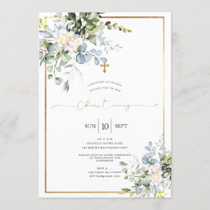 Rustige Waterverf Blue Gum Eucalyptus Christening Kaart