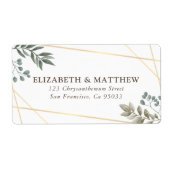 Rustige Waterverf - Bodembruiloft Etiket (Voorkant)