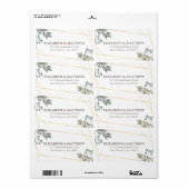 Rustige Waterverf - Bodembruiloft Etiket (Full Sheet)