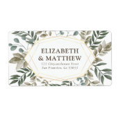 Rustige Waterverf - Bodembruiloft Etiket (Voorkant)