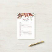 Rustige Waterverf Bohemen Herfst Calligrafie Post-it® Notes (Op bureau)