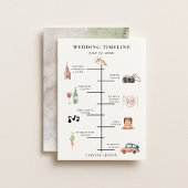 Rustige Waterverf bruiloft tijdlijn Programma
