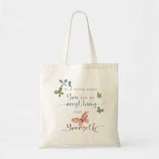 Rustige Waterverf Butterflies Quote Tote Bag