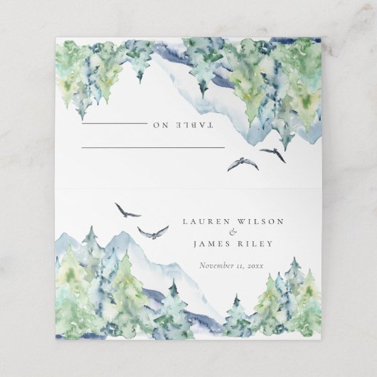 Rustige Waterverf Buurdenweddenschap (Buitenkant ongevouwen)