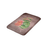 Rustige Waterverf Cactus Oranje ventilator Badmat (Gekanteld)