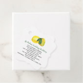 Rustige Waterverf Citrus Lemon Wedding Favor Label (In situ)
