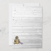 Rustige Waterverf Cotton Lavender Country Wedding Kaart (Achterkant)