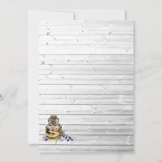 Rustige Waterverf Cotton Lavender Country Wedding Kaart (Achterkant)