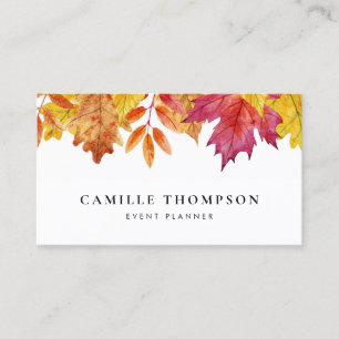 Rustige Waterverf die in de herfst valt Visitekaartje