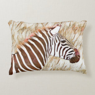 Rustige Waterverf Dier Zebra Accent Kussen