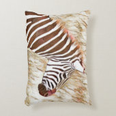 Rustige Waterverf Dier Zebra Accent Kussen (Voorkant(Verticaal))