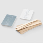 Rustige Waterverf Dusty Blue Natuur Leafy Wedding Handwaaier (Niet-gemonteerd)