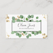 Rustige waterverf eucalyptus boho professional visitekaartje (Voorkant)
