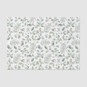 Rustige Waterverf Eucalyptus en patronen voor mest Tissuepapier