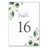 Rustige Waterverf Eucalyptus Greenery Wedding Kaart (Achterkant)