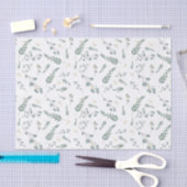 Rustige Waterverf Eucalyptus Leaf Pattern Tissuepapier (Craft)