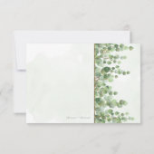 Rustige Waterverf Eucalyptus Leaves Wedding RSVP C (Achterkant)