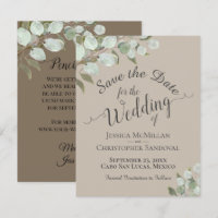 Rustige Waterverf Eucalyptus springt met tan Weddi