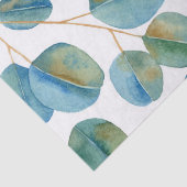 Rustige Waterverf Eucalyptusbladeren Tissuepapier (Detail)