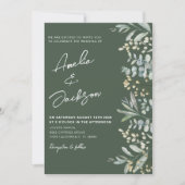 Rustige Waterverf Eucalyputs Greenery Wedding Kaart (Voorkant)