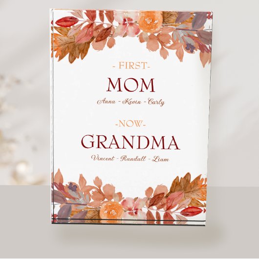 Rustige Waterverf Floral Custom Grandma Fotoblokken