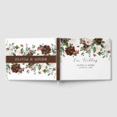 Rustige Waterverf Floral Geometric Wedding Gastenboek (Volledig)