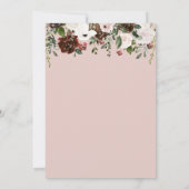 Rustige Waterverf Floral Geometric Wedding Kaart (Achterkant)