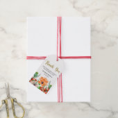 Rustige Waterverf Floral Hartelijk dank voor Label Cadeaulabel (Met Touw)