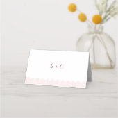 Rustige waterverf floral lace Wedding place cards (Achterkant)