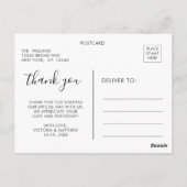 Rustige Waterverf Floral Lantern Wedding Bedankt Briefkaart (Achterkant)