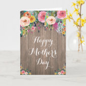 Rustige Waterverf Floral-Moederdag Kaart (Gele Bloem)