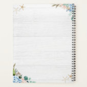 Rustige Waterverf Floral Nautical Anchor Wedding Planner (Achterkant)