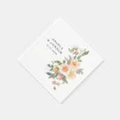 Rustige Waterverf Floral Spring Wedding Servet (Hoek)