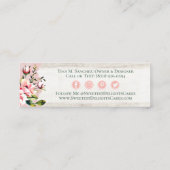 Rustige Waterverf Floral Wedding Cake Bakery Mini Visitekaartje (Achterkant)