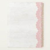 Rustige Waterverf Floral Wedding Cake Bakery Planner (Achterkant)