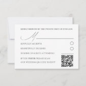 Rustige Waterverf Floral Wedding RSVP (Achterkant)