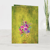 Rustige waterverf florale hoefijzer kaart (Achterkant)