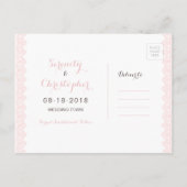 Rustige waterverf florale plaats behalve de datum aankondigingskaart (Achterkant)